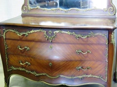 Fine Francois Linke Style Bronze Mounted Dresser With Mirror