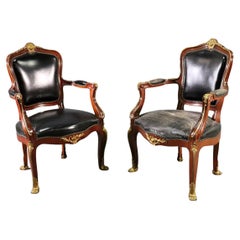 Linke Style Louis XV Style Arm Chairs-Pair