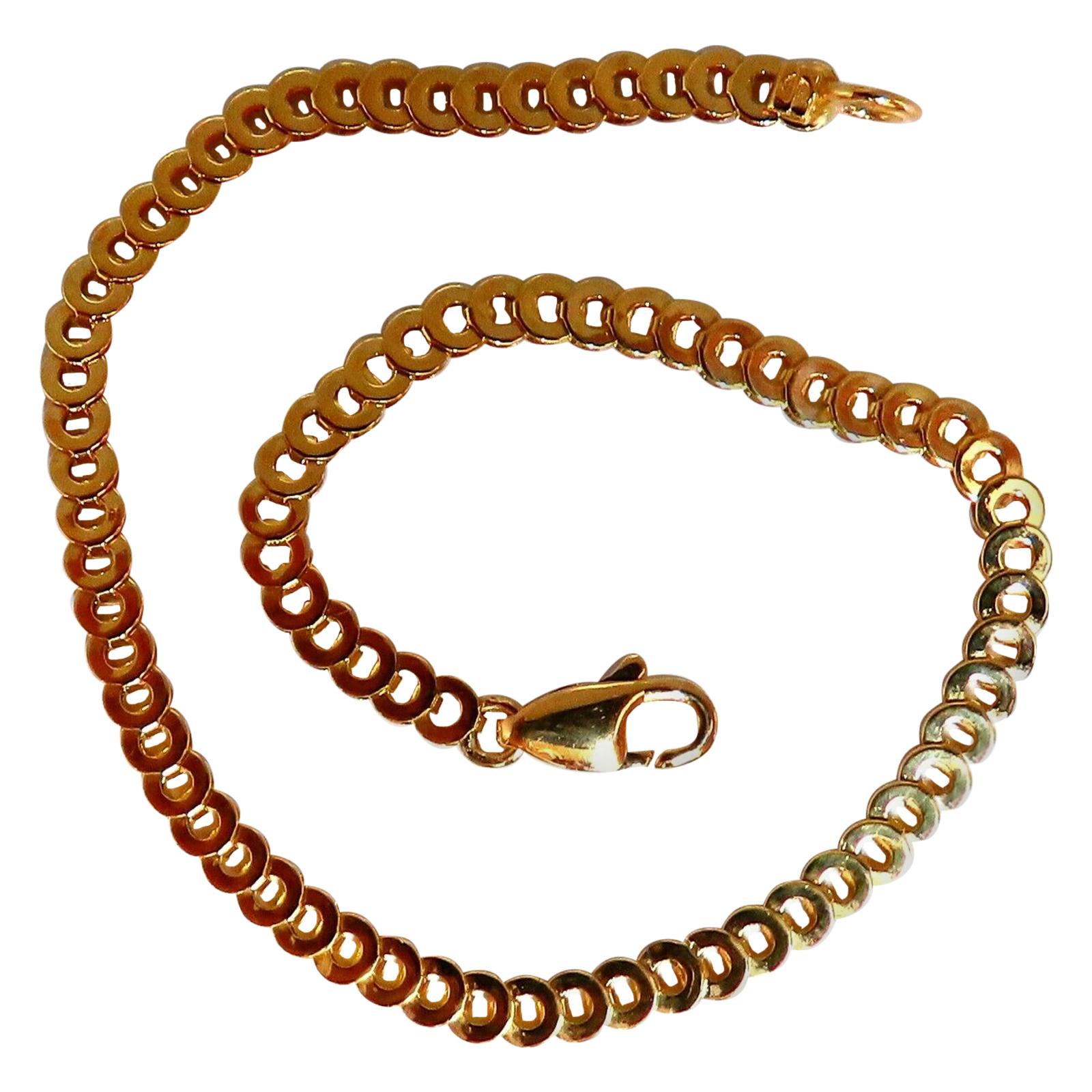 Bracelet en or 18kt avec cercles reliés en vente