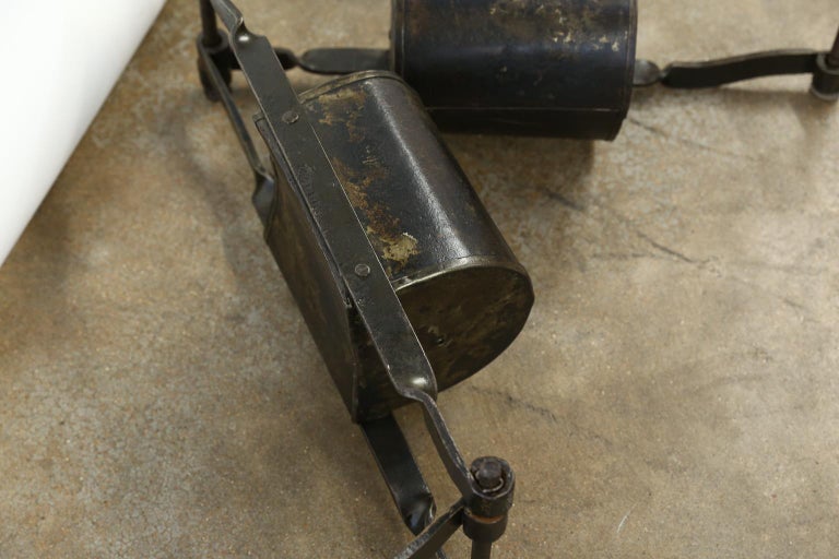 Linked Set of Three French Coal Mining Buckets at 1stDibs