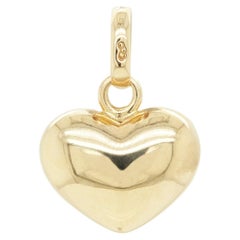 Links of London 18 Carat Yellow Gold Puffed Heart Charm Pendant