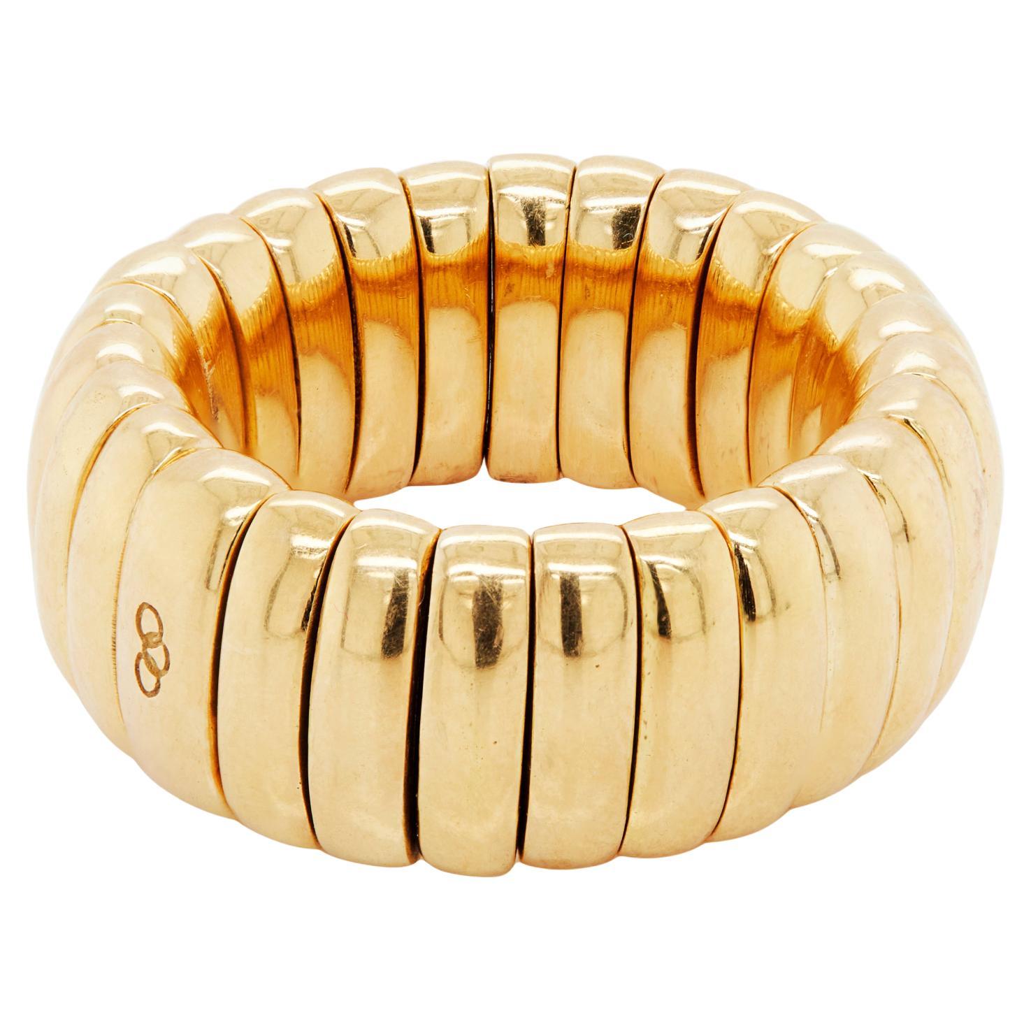 Links of London Bague habillée à large bande flexible en or jaune 18 carats en vente