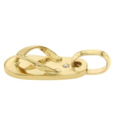 Links of London 18 Karat Gold and Diamond Sandal Pendant Charm