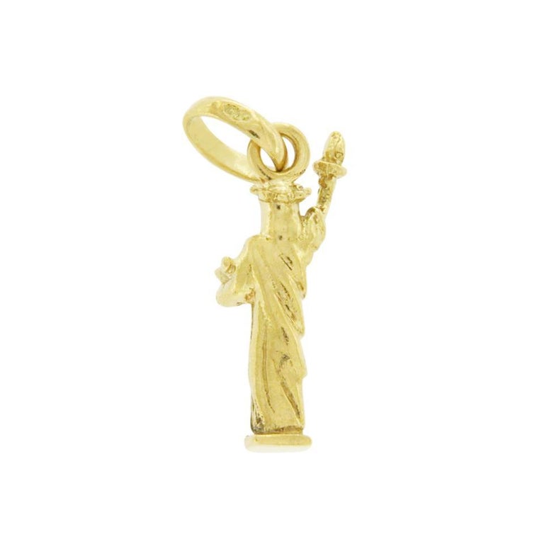 Links Of London 18 Karat Yellow Gold Statue Liberty Pendant Charm For Sale At 1stdibs
