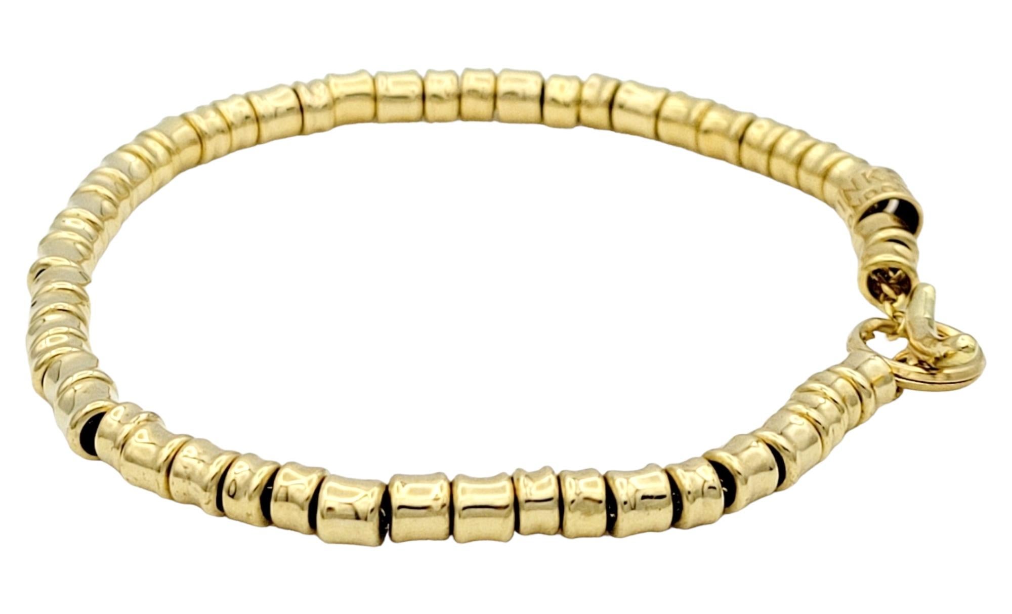 Links of London Bracelet de perles tubes Allsorts en or jaune poli 18 carats  Bon état - En vente à Scottsdale, AZ