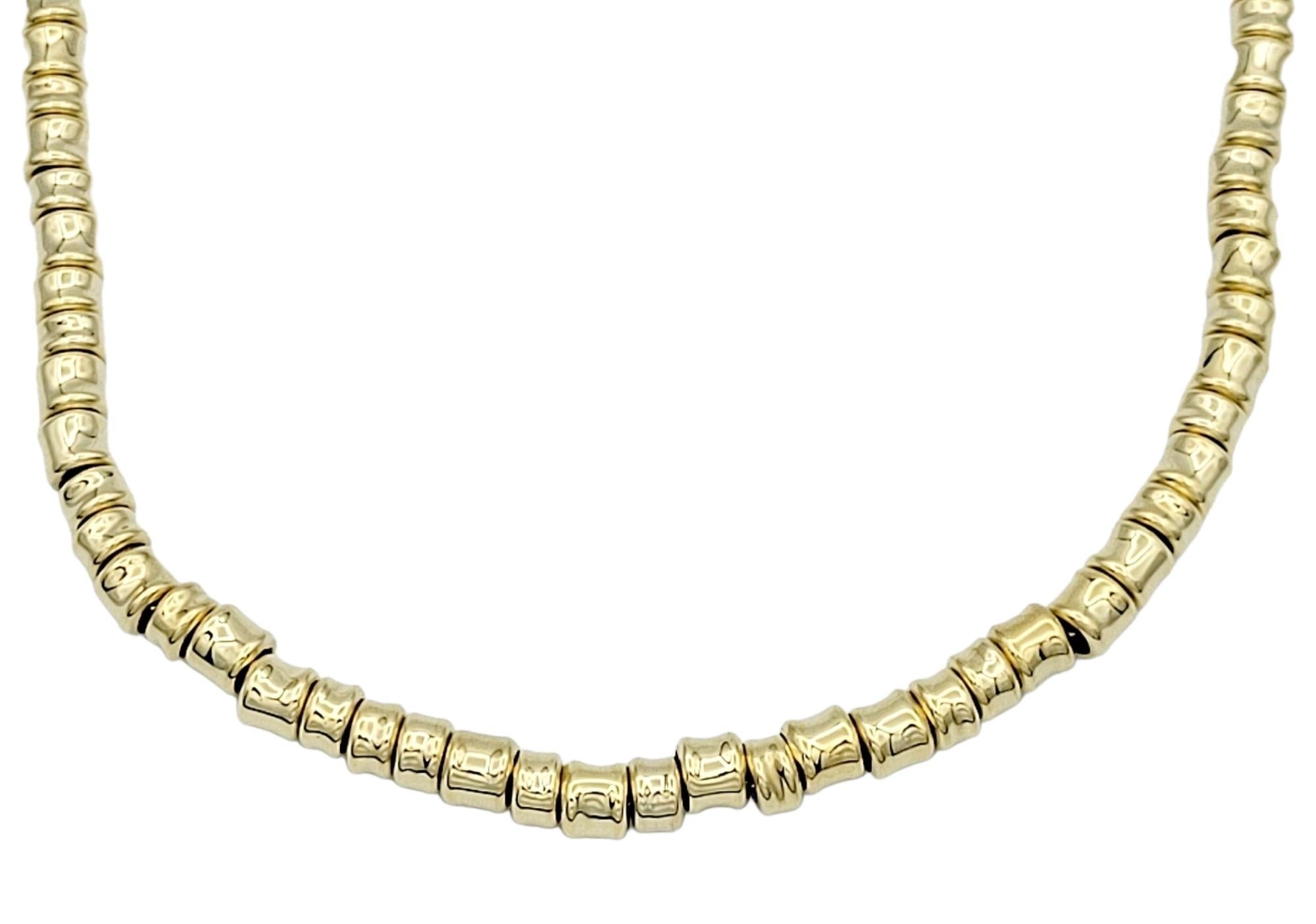 Links of London Allsorts Röhrenperlenkette aus poliertem 18 Karat Gelbgold (Zeitgenössisch)