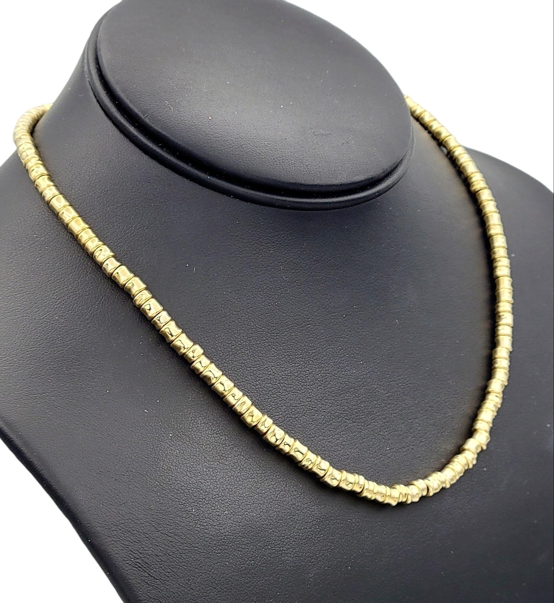 Links of London Allsorts Röhrenperlenkette aus poliertem 18 Karat Gelbgold 2