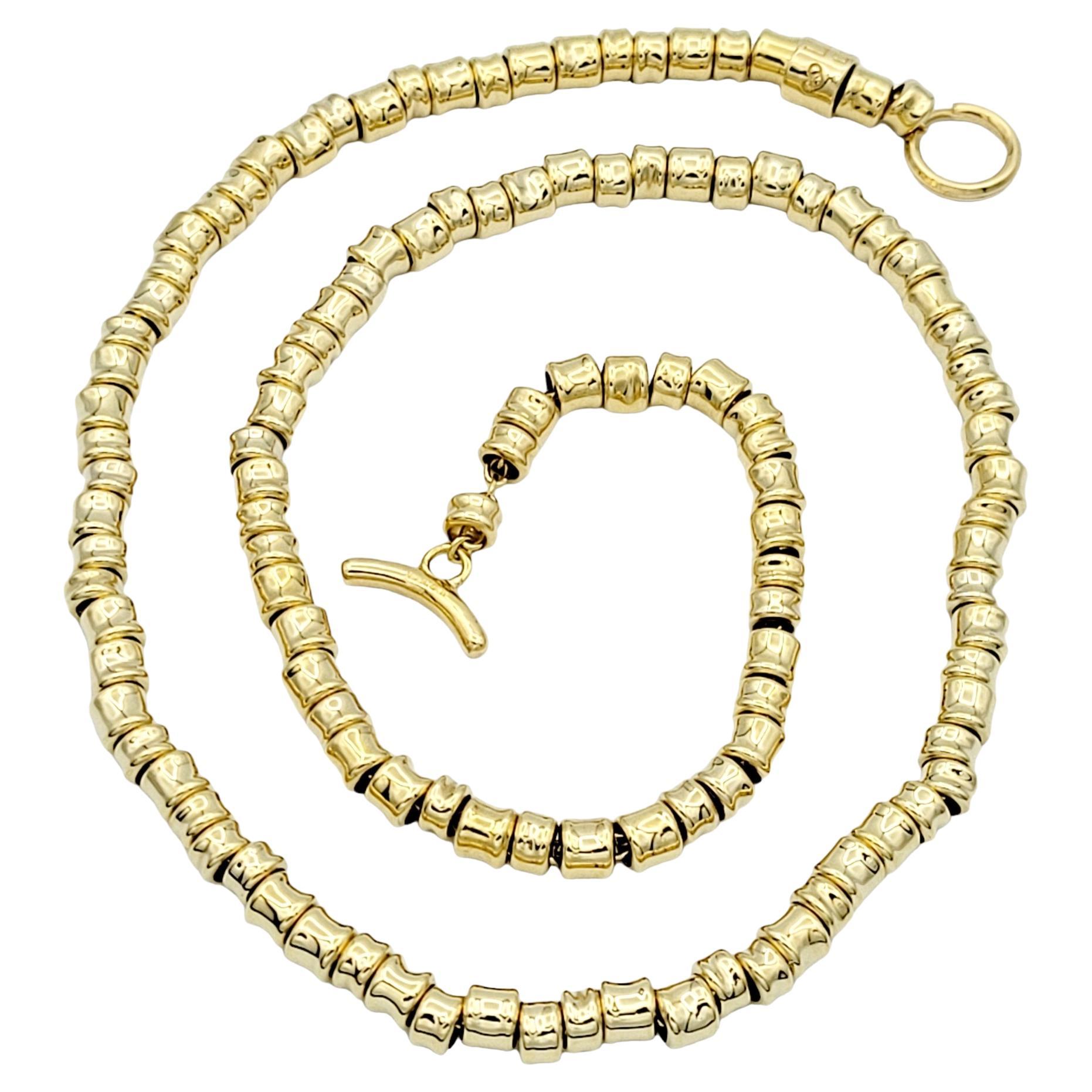 Links of London Allsorts R�öhrenperlenkette aus poliertem 18 Karat Gelbgold