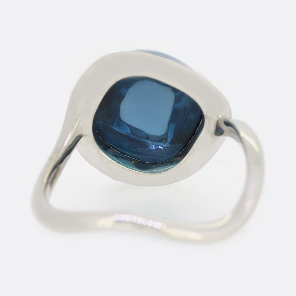 Women's Links Of London Blue Topaz and Diamond Ring For Sale