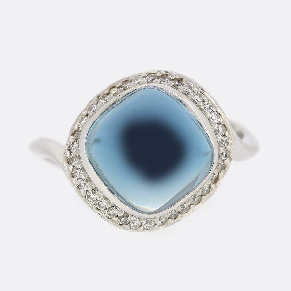 Links Of London Blue Topaz and Diamond Ring 1