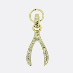 Links of London Diamond Wishbone Charm Pendant