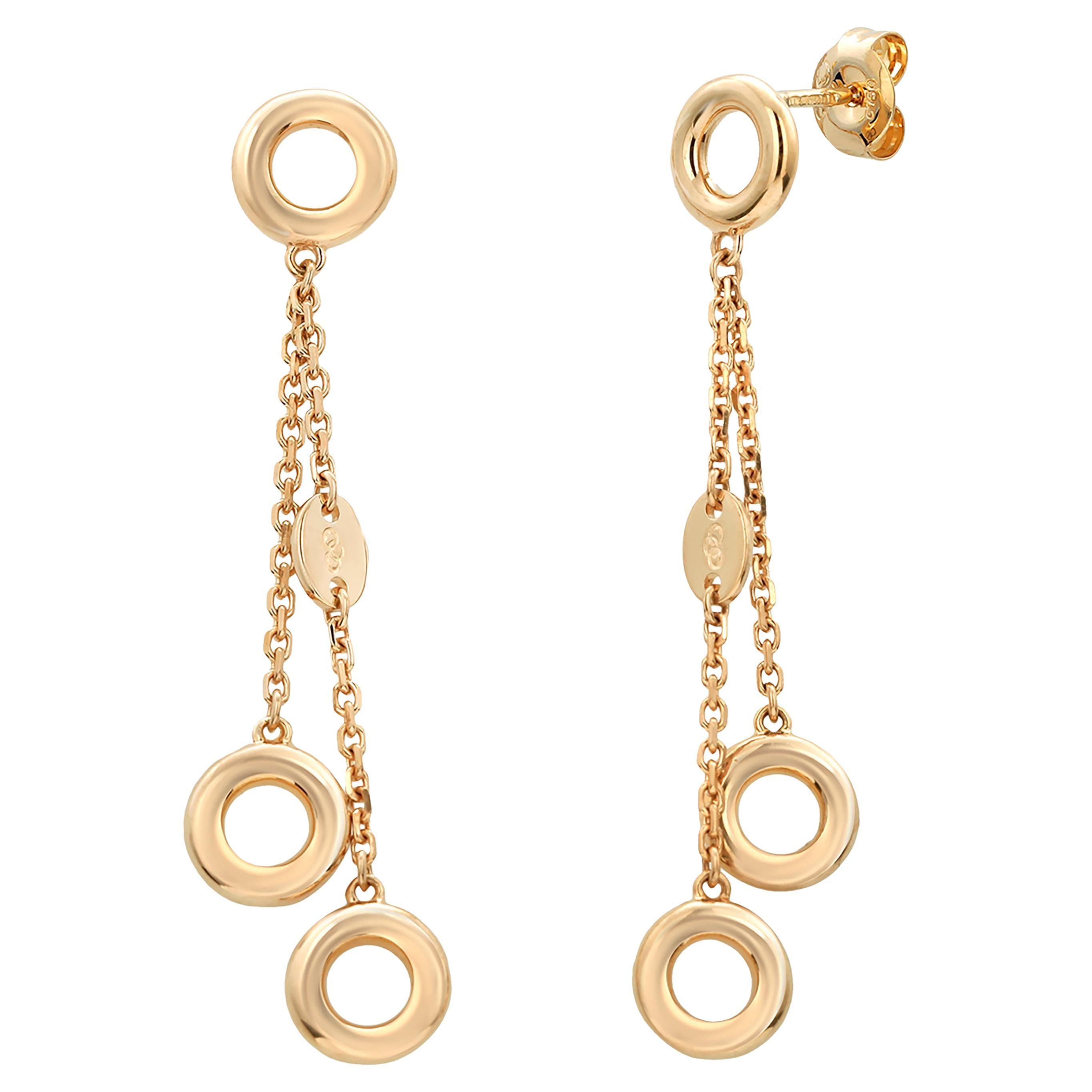Links of London Eighteen Karat Yellow Gold Drop Earrings