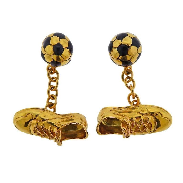 Foot Ball Cufflinks Silver - Stolen Riches main image 1
