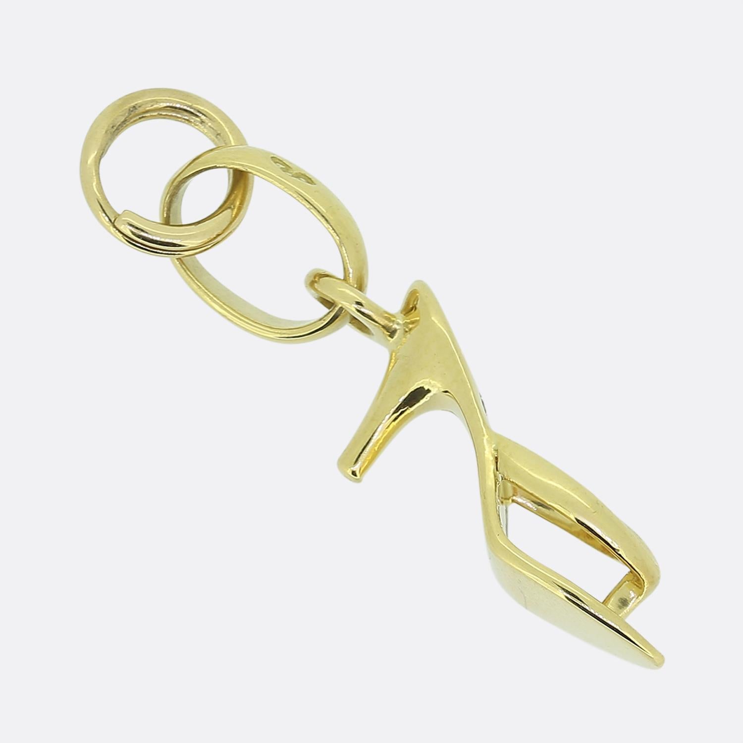 Taglio brillante Links of London Ciondolo con diamante a forma di scarpa con tacco alto in vendita