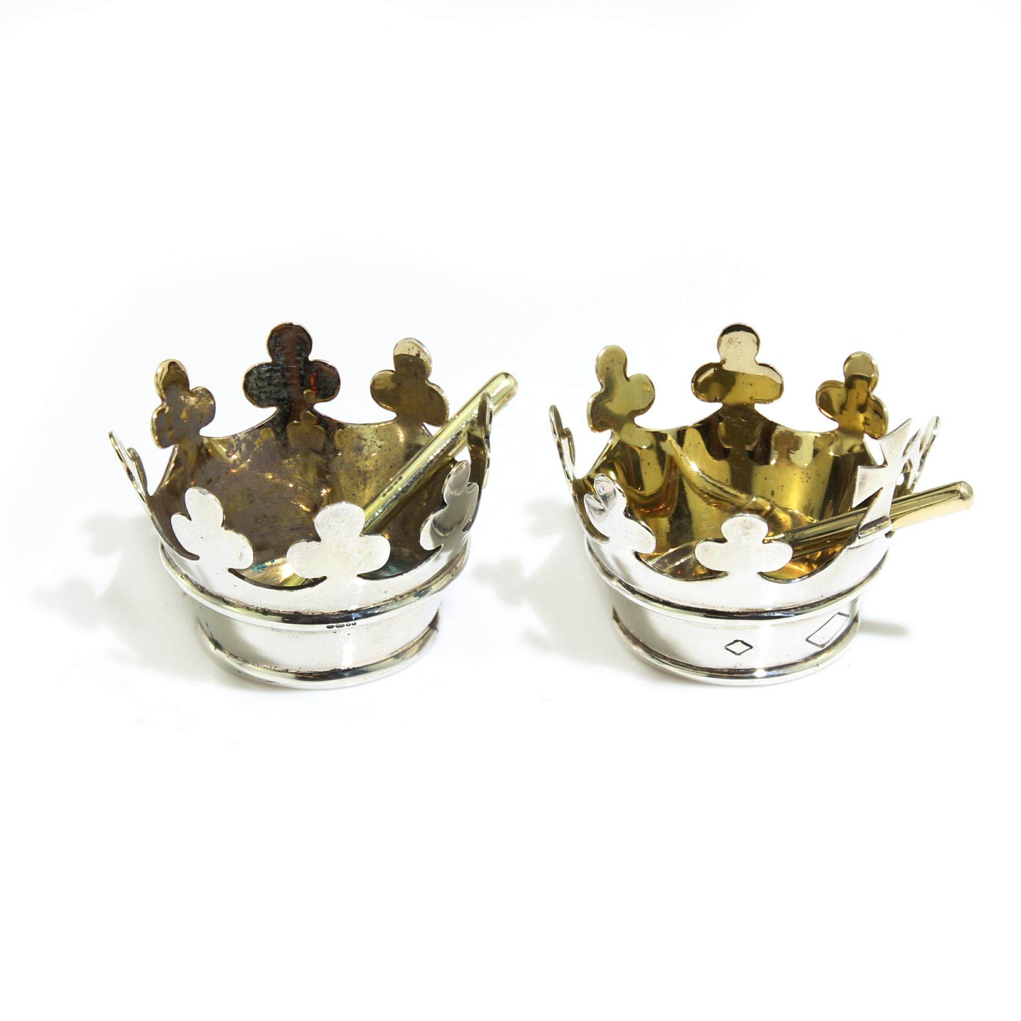 Links of London Pair of Sterling Silver Salt Cellars In Good Condition For Sale In Braintree, GB
