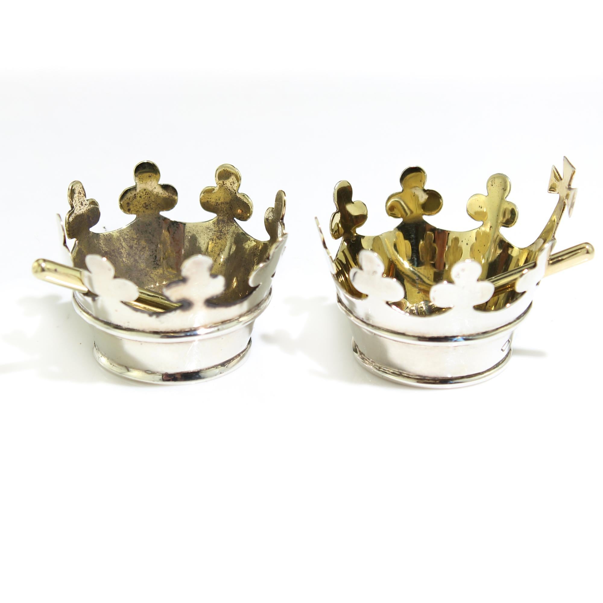 Contemporary Links of London Pair of Sterling Silver Salt Cellars For Sale