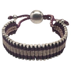Bracelet d'amitié Links Of London en argent sterling avec cordon violet n° 19522