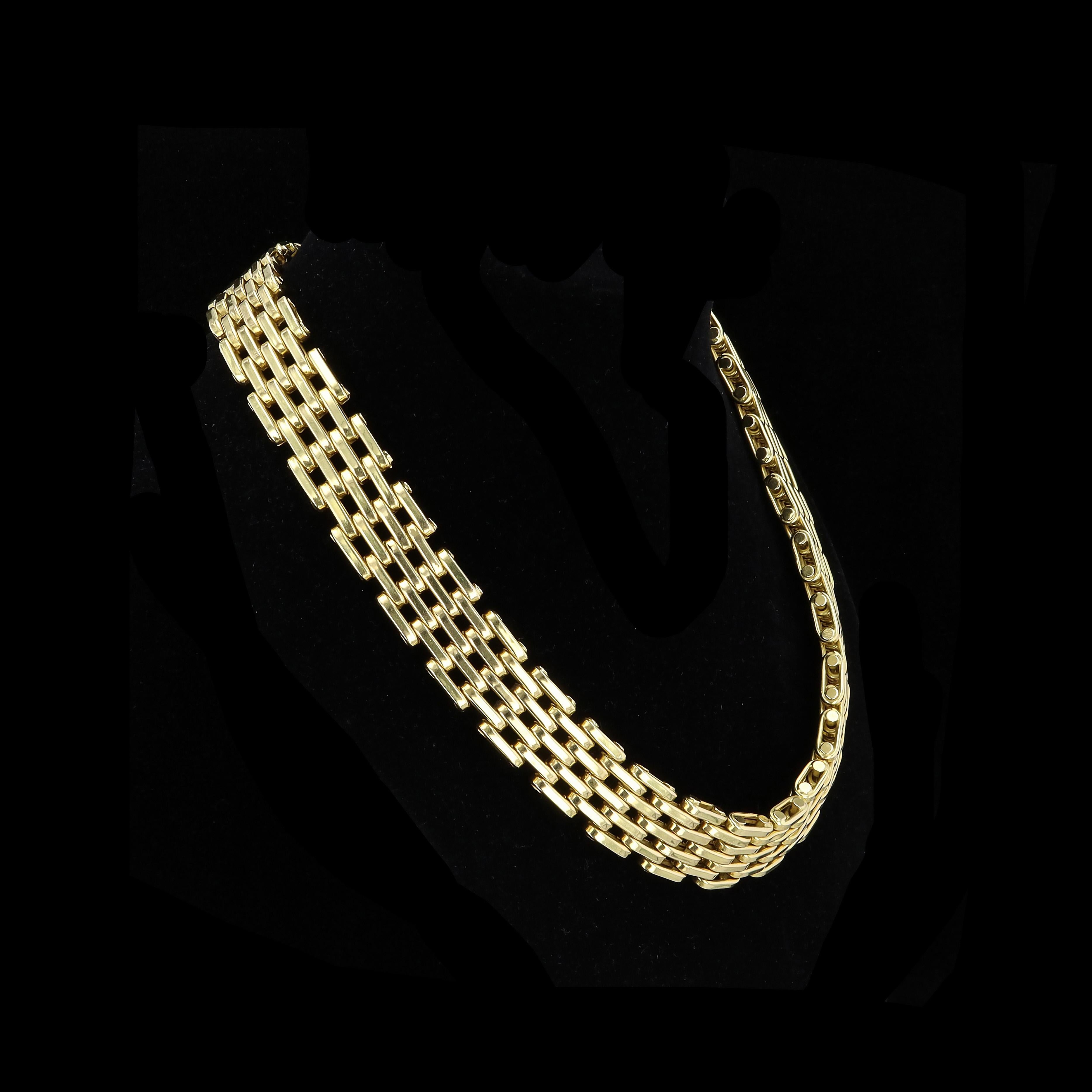 Links of Luxury Geflochtene Gold Estate Halskette (Retro) im Angebot