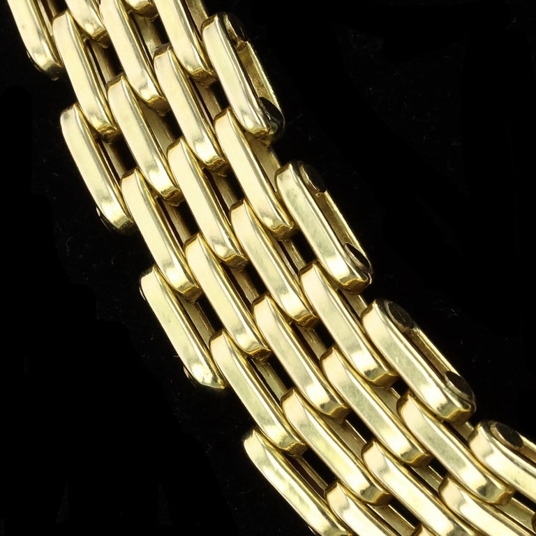 Links of Luxury Woven Gold Estate Necklace For Sale at 1stDibs