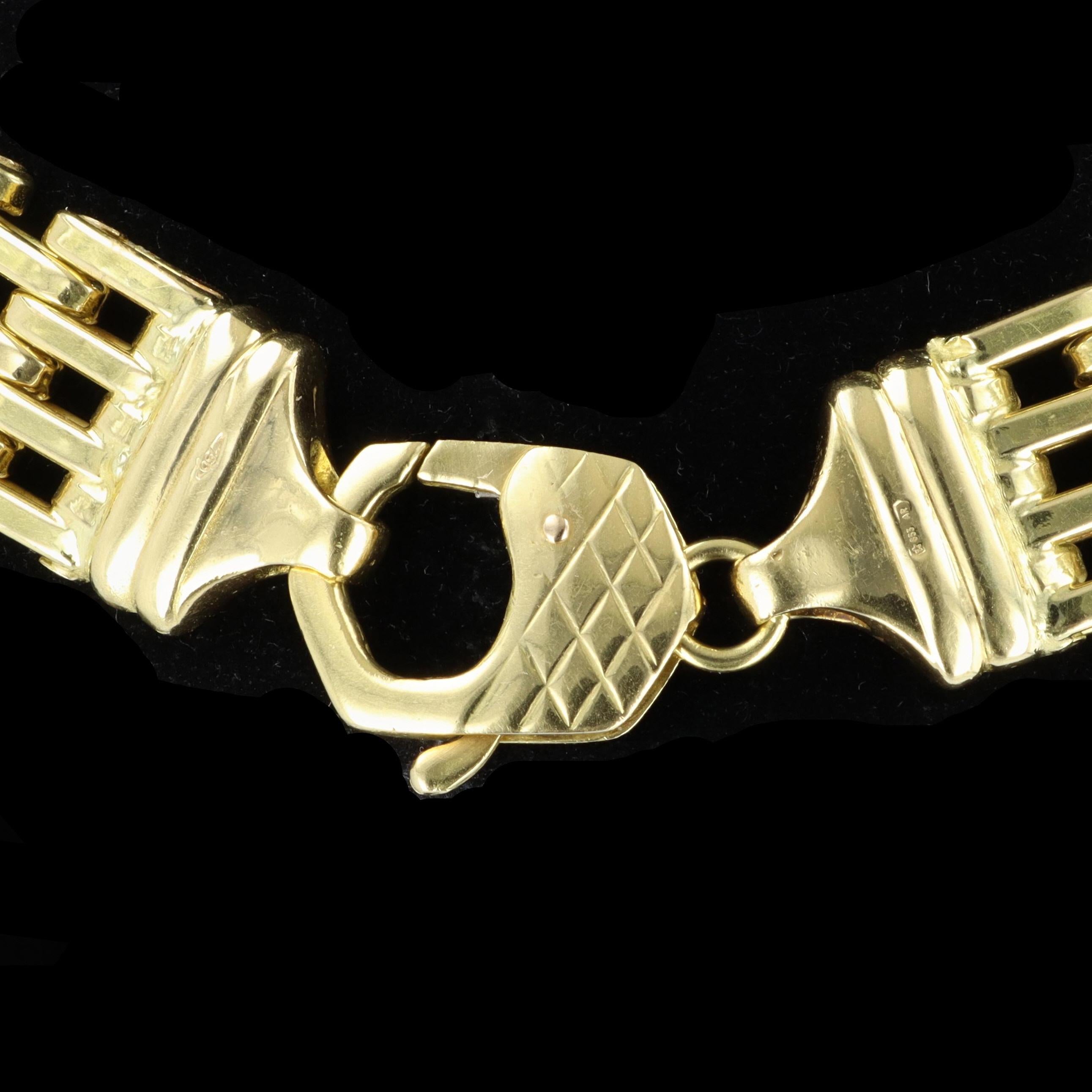 Links of Luxury Geflochtene Gold Estate Halskette für Damen oder Herren im Angebot