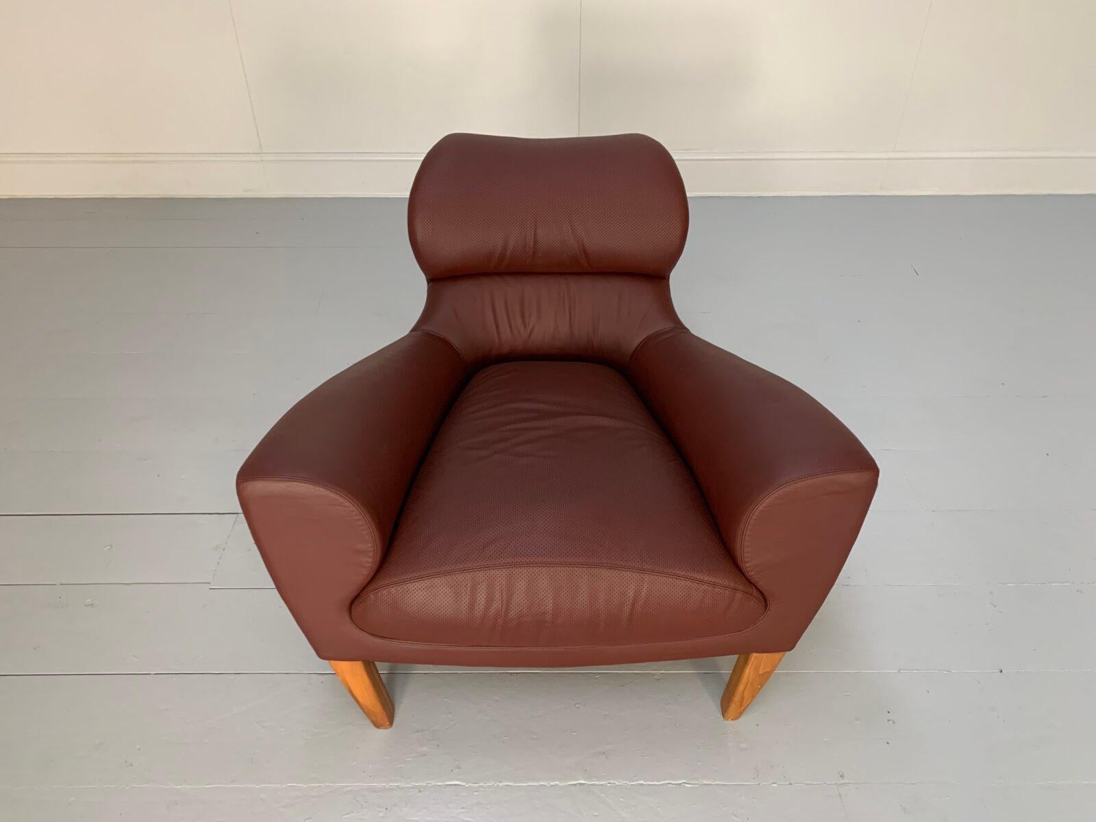 Linley „Aston“ Sessel - In Ochsenblutleder im Zustand „Gut“ im Angebot in Barrowford, GB