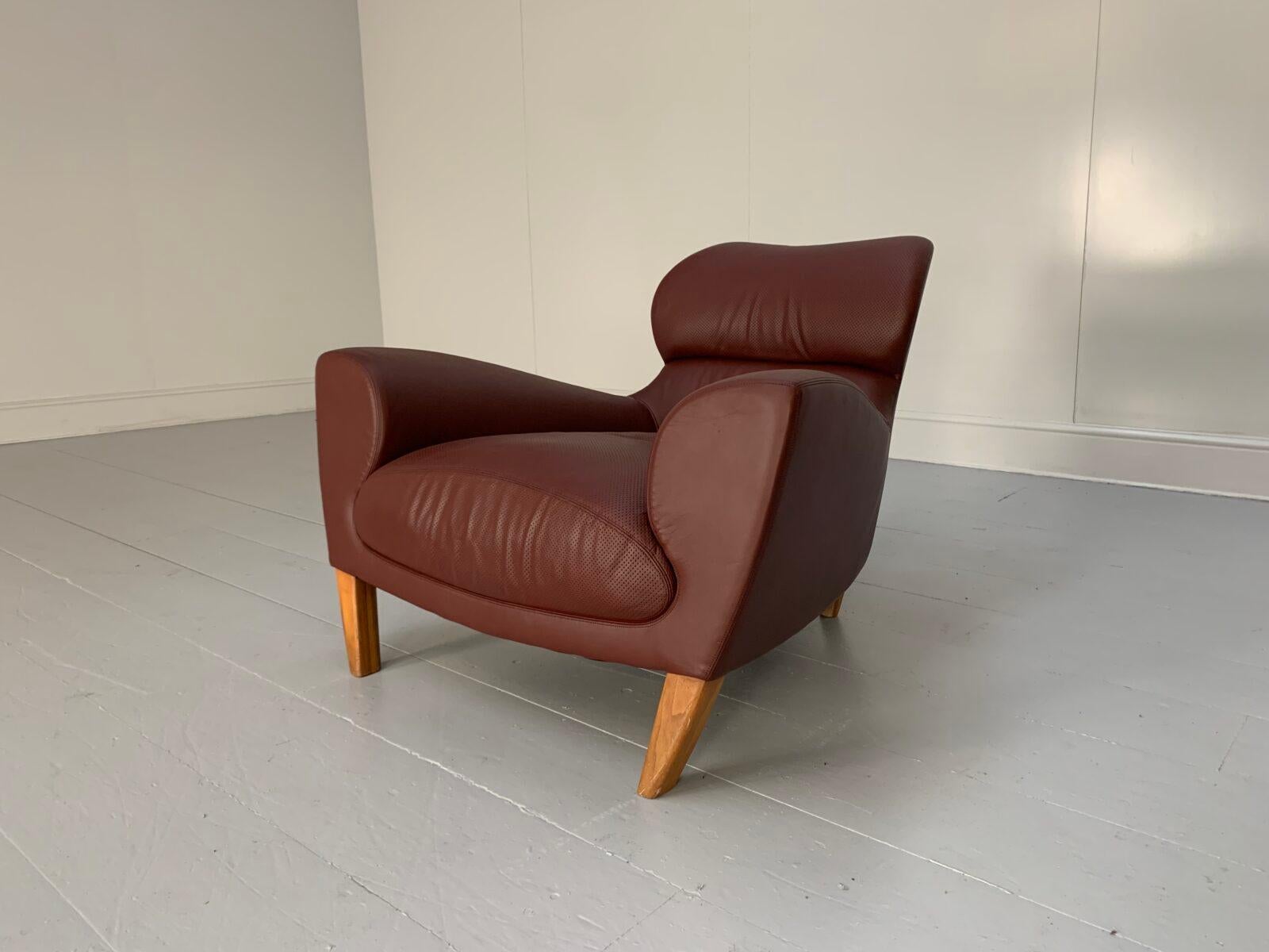Linley „Aston“ Sessel - In Ochsenblutleder (Leder) im Angebot