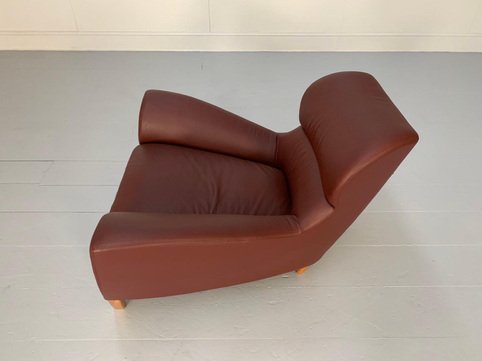Linley „Aston“ Sessel - In Ochsenblutleder im Angebot 2