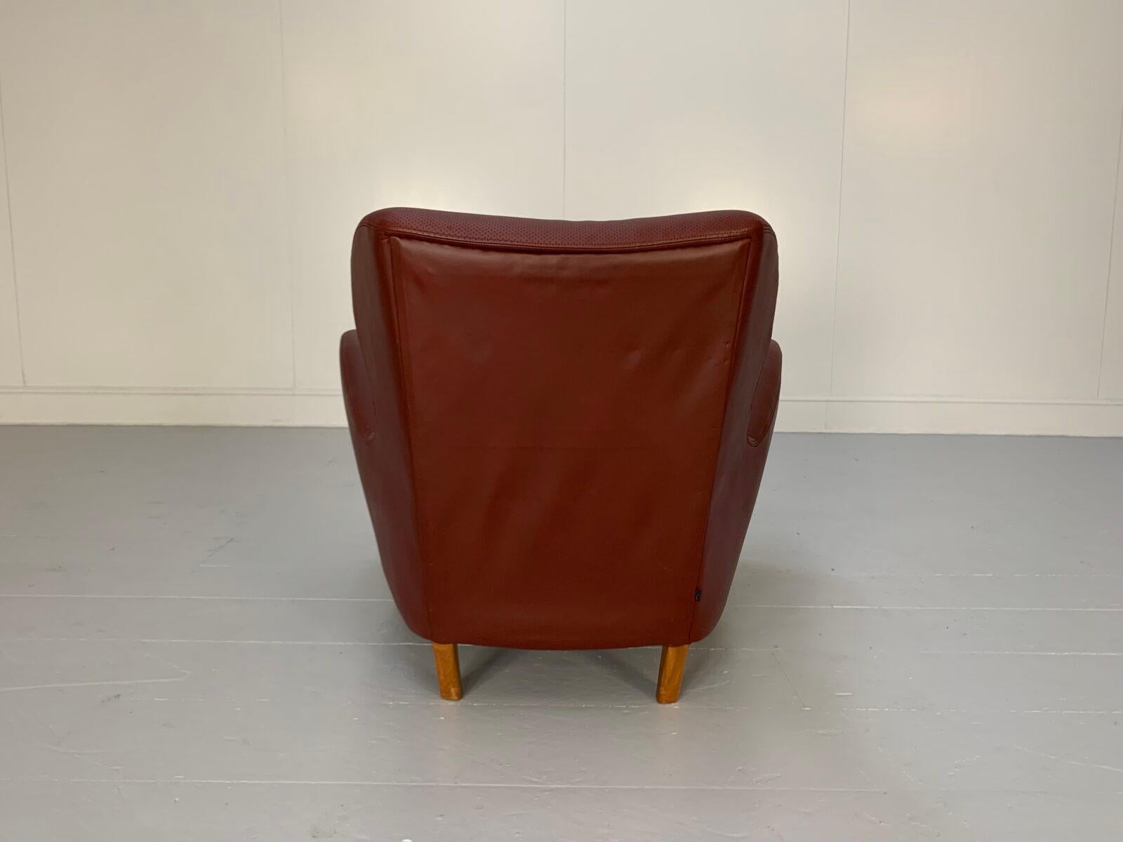 Linley „Aston“ Sessel - In Ochsenblutleder im Angebot 3