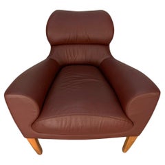 Used Linley "Aston" Armchair - In Oxblood Leather