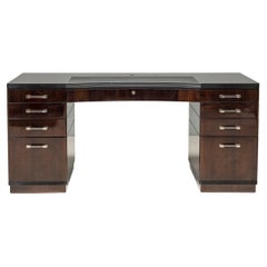 Used Linley Brown Wooden Executive Writing Desk
