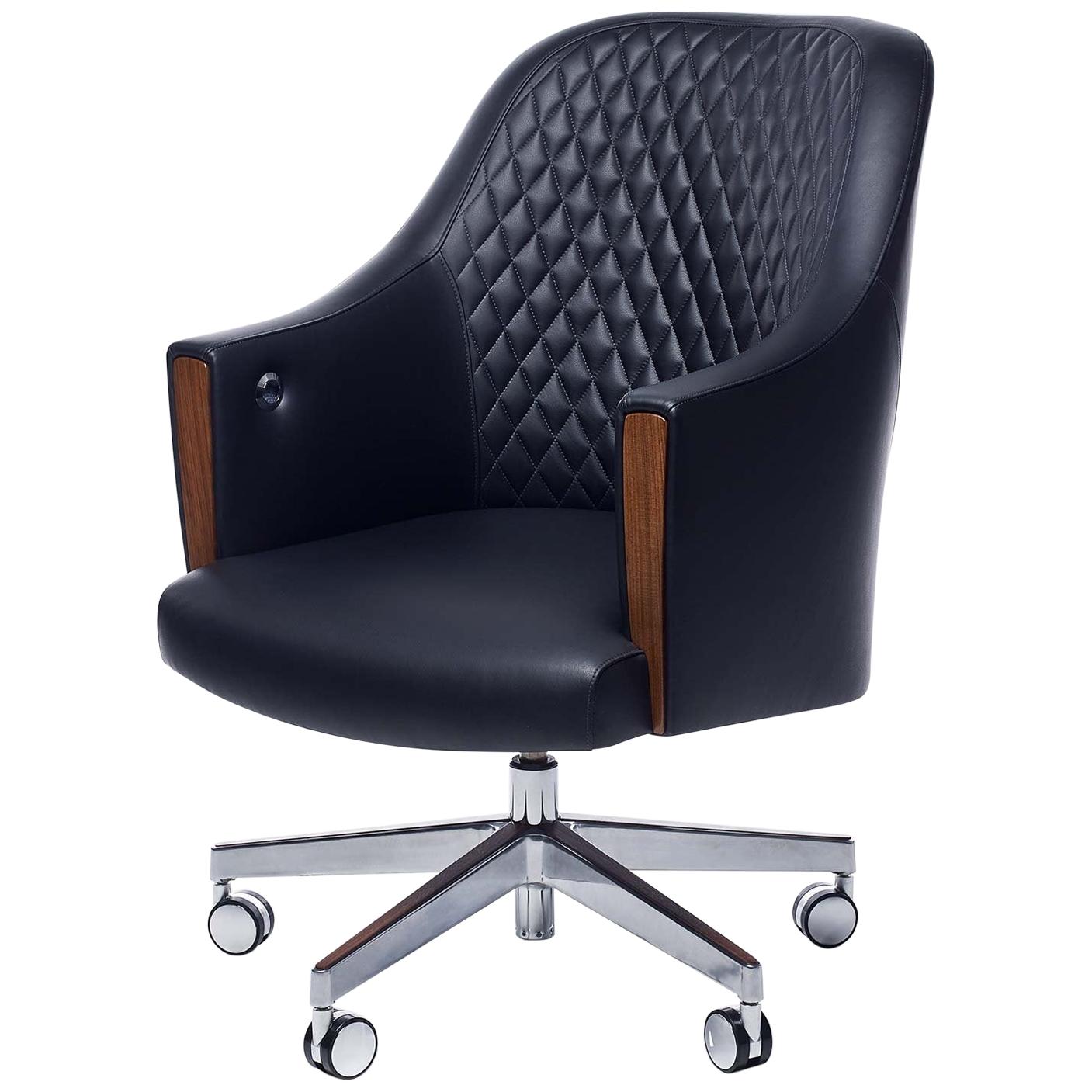 LINLEY Riviera Quilted Desk Chair For Sale