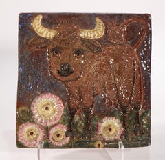 Linn Phelan Set of 3 Decorative Tiles American Studio Pottery