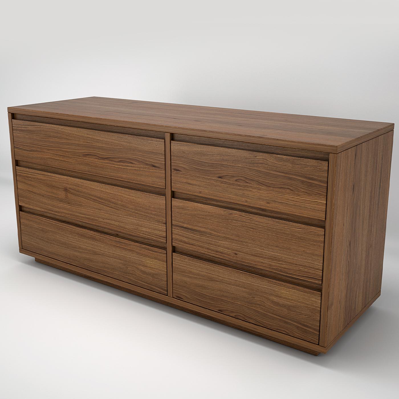 Rich in storage potential, the versatile Linnea Dresser delivers minimalist elegance with its Scandinavian-style design handcrafted entirely of solid oak wood. The deliberate lack of ornate details lets the artisans' mastery take center stage. The