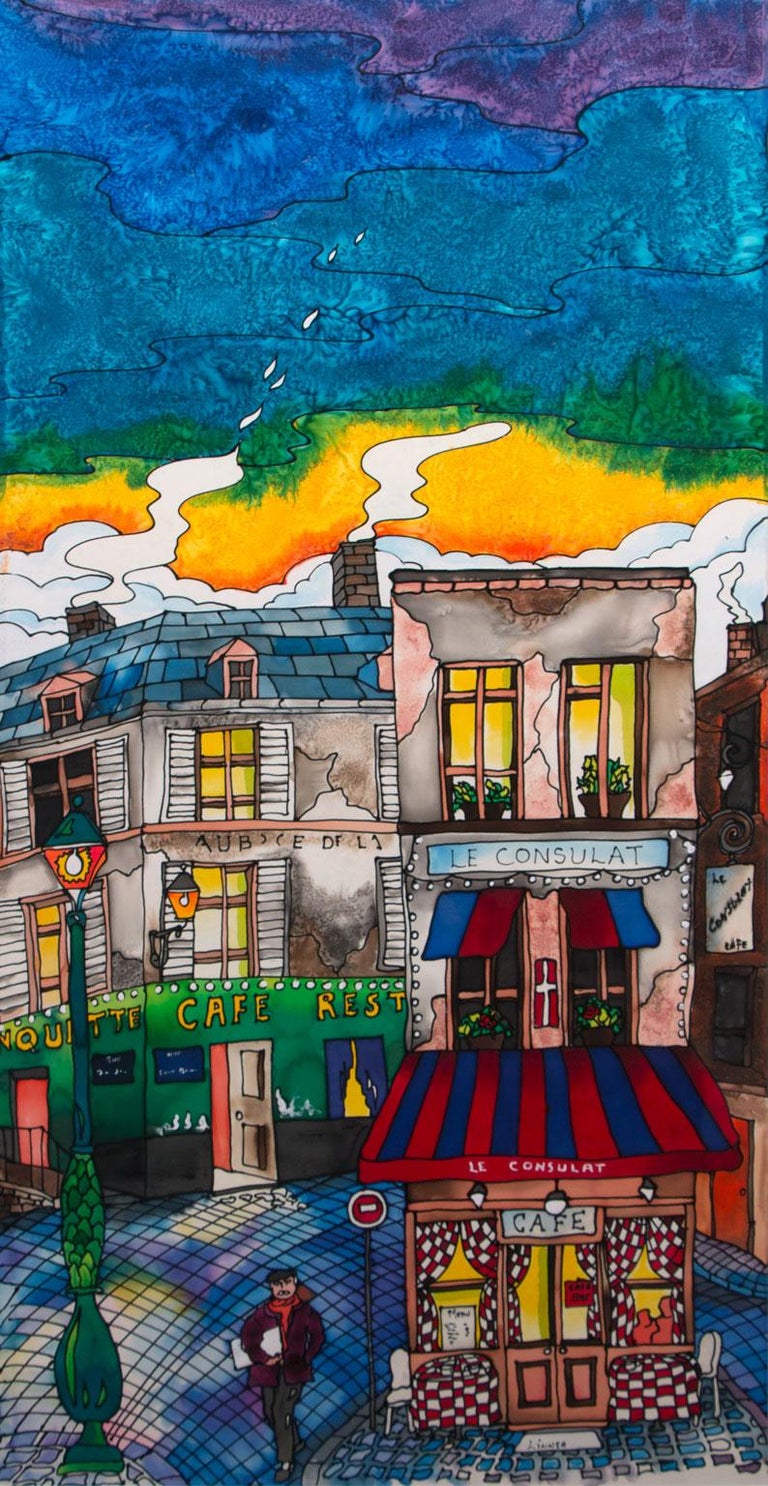 Linnea Pergola Quot Montmartre Caf 233 S Quot Original Pop Art Ink