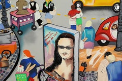 Rive Gauche, sérigraphie d'art populaire signée par Linnea Pergola
