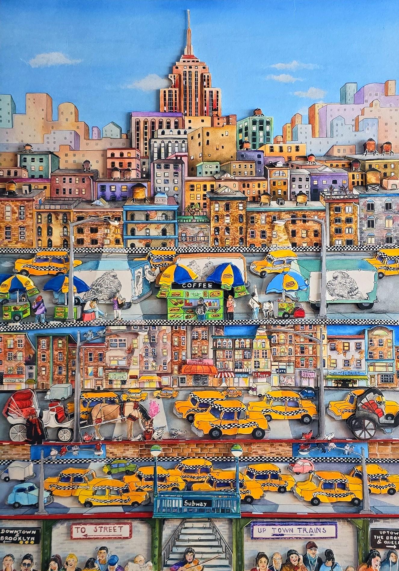 New York City Layers (Cityscape, Iconic, James Rizzi, Fun, Vibrant, ~42% OFF)
