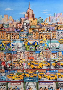 New York City Layers (Cityscape, Iconic, James Rizzi, Fun, Vibrant, NYC)