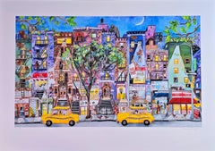 St Marks Place (Paesaggio urbano, James Rizzi, Divertente, Vibrante, NYC, New York, Camera dei bambini)