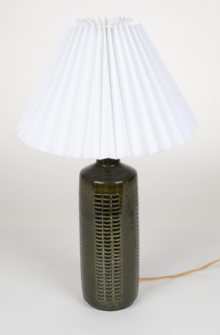 Scandinavian Modern Linnemann-Schmidt for Palshus Model Dl-27 Danish Ceramic Table Lamp For Sale