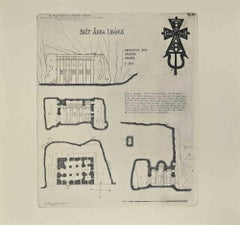 Vintage Biet Abba Libanos - Etching by Lino Bianchi Barriviera - 1930s