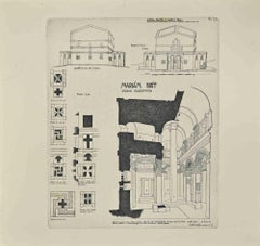 Biet Mariam : Plans et détails de la perspective de Lino Bianchi Barriviera - 1947