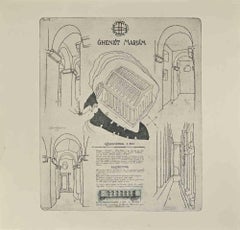 Ghenet Mariam Church - Etching by Lino Bianchi Barriviera - 1947