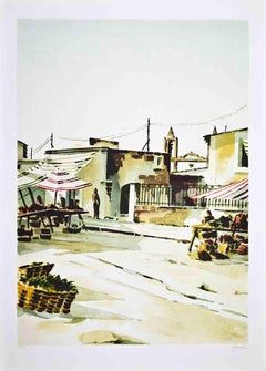 The Southern Market - Lithograph by Lino Casadei - 1980s