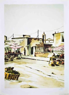 The Southern Market - Lithograph by Lino Casadei - 1980s