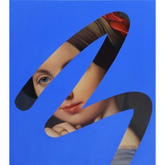 Abstrakte Fake (Blau auf Ingres)