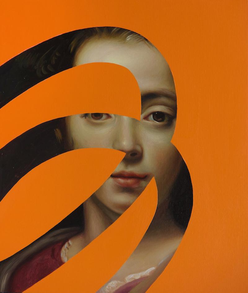 Abstrakter Fake (Orange auf Jacob Van Oost)