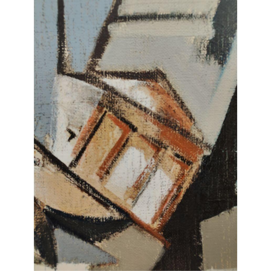 Lino Piccoli, olio su tela, Scorcio di città, Italia, anni '60/'70 For Sale 1
