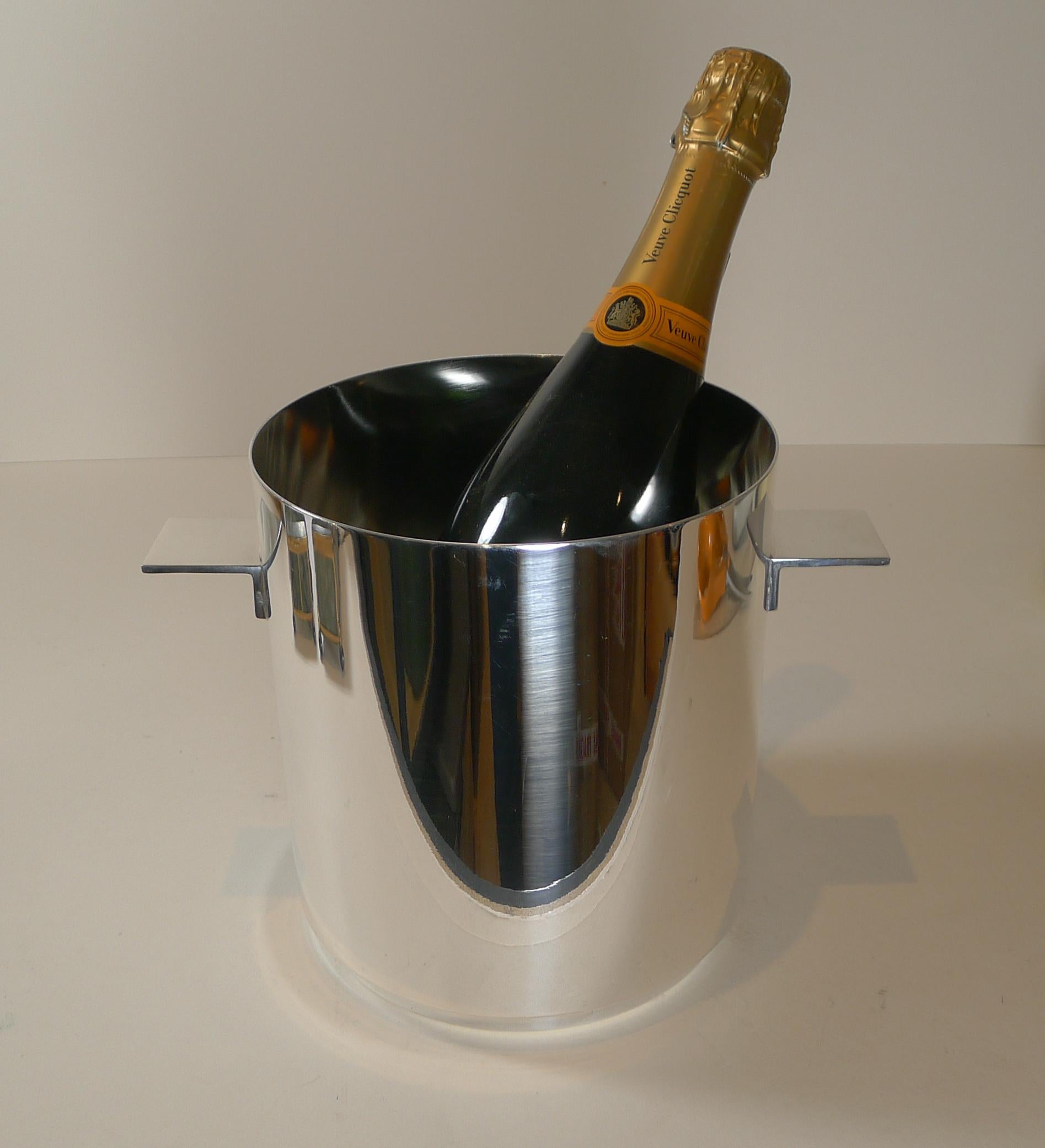 Silver Plate Lino Sabatinni for Christofle, Paris, Windsor Champagne Bucket / Wine Cooler For Sale