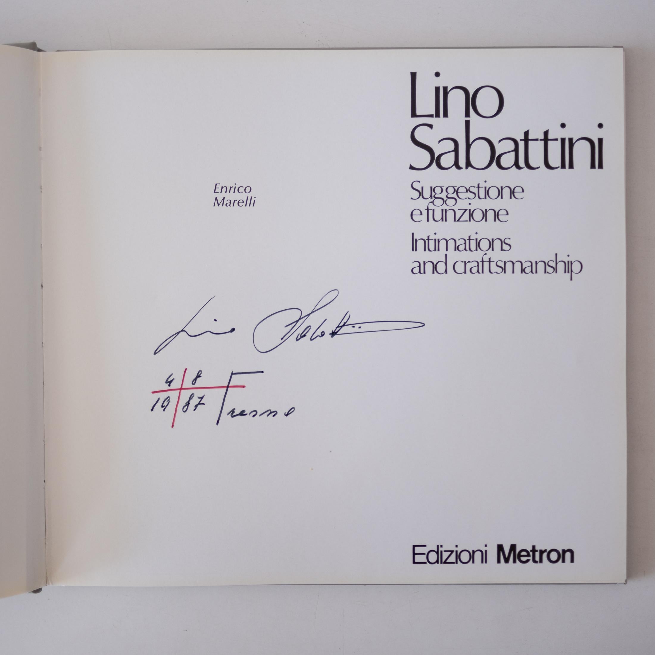 Lino Sabattini Libro Suggestione e funzione Intimità e artigianato Firmato in vendita 2