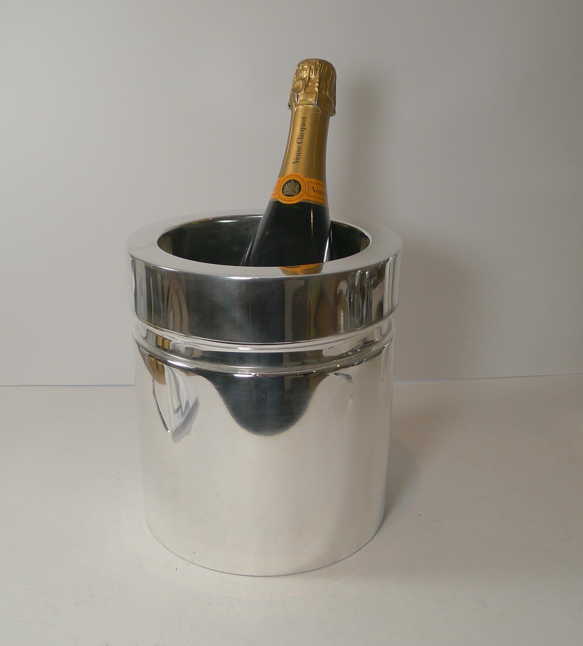Silver Plate Lino Sabattini Champagne Bucket / Wine Cooler c.1960's For Sale